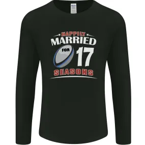 17 Year Wedding Anniversary 17th Rugby Mens Long Sleeve T-Shirt