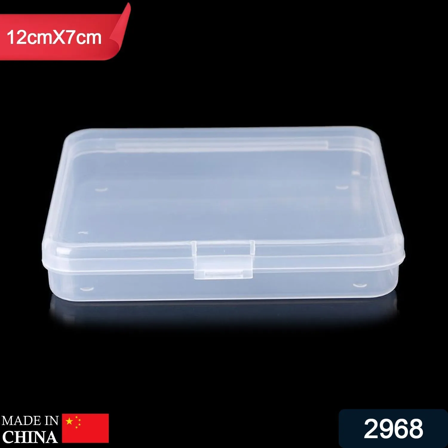 2968 Rectangle Clear Container Storage Box for small parts & Multiuse Box