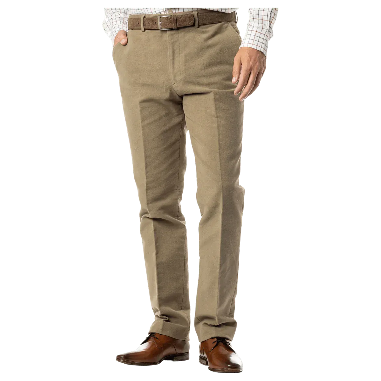 40% OFF GURTEEN Epsom Moleskin Trousers - Thyme - Size: 34 SHORT & 36 LONG