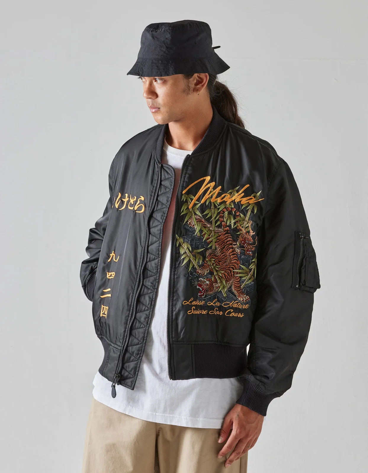 5096 Take Tora MA1 Flight Jacket Black