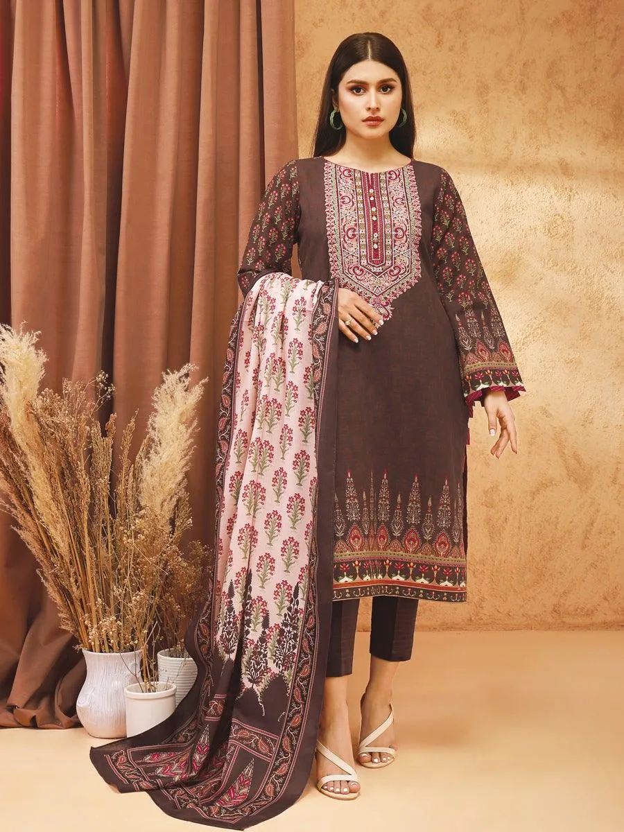 ACE Galleria Digital Embroidered Unstitched 3pc Viscose Suit ACE 12211