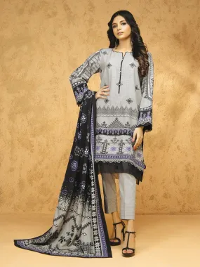 ACE Galleria Digital Embroidered Unstitched 3pc Viscose Suit ACE 12225