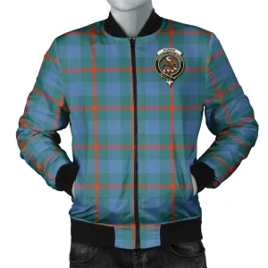 Agnew Ancient Tartan Bomber Jacket with Family Crest