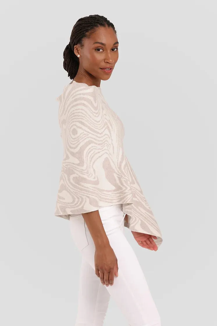 Alashan | Cotton Cashmere Reversible Swirl Topper | Women's