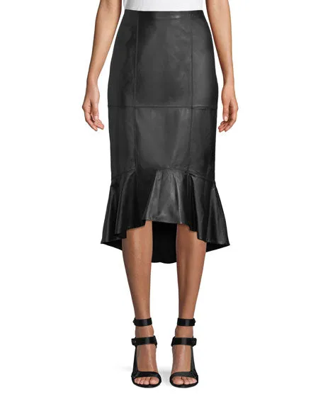 ALICE   OLIVIA- Kina Leather Pencil Skirt