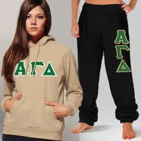 Alpha Gamma Delta Hoodie and Sweatpants, Package Deal - TWILL