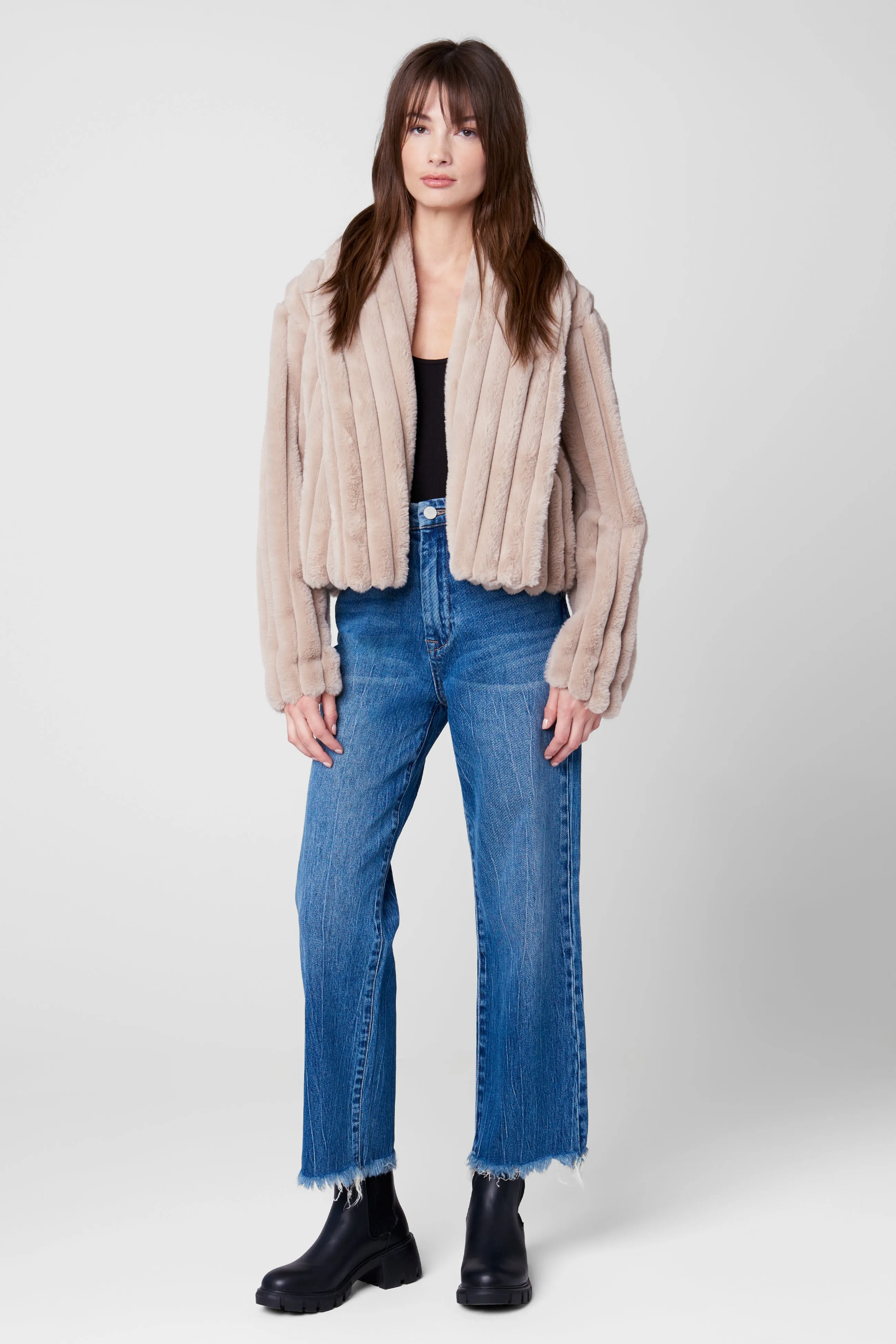 Angel Heart Faux Fur Cropped Jacket