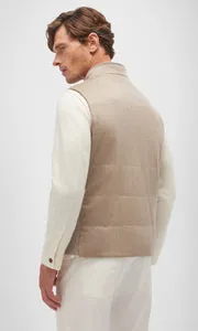 ARENA TRAVEL VEST WITH KNIT SIDES - BROWN SUGAR