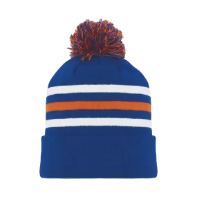 Athletic Knit (AK) A1830A-820 Adult Edmonton Royal Blue Hockey Toque/Beanie