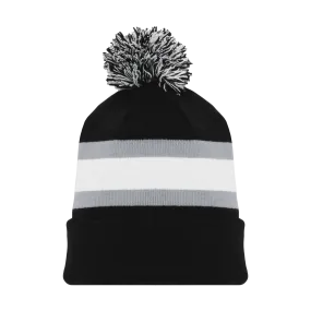 Athletic Knit (AK) A1830A-941 Adult LA Black Hockey Toque/Beanie