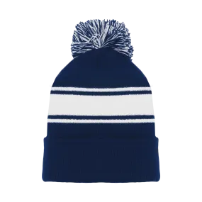 Athletic Knit (AK) A1830Y-216 Youth Navy/White Hockey Toque/Beanie