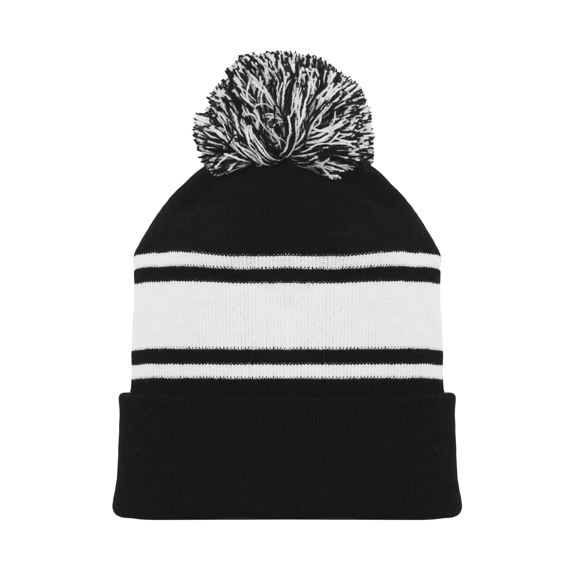 Athletic Knit (AK) A1830Y-221 Youth Black/White Hockey Toque/Beanie