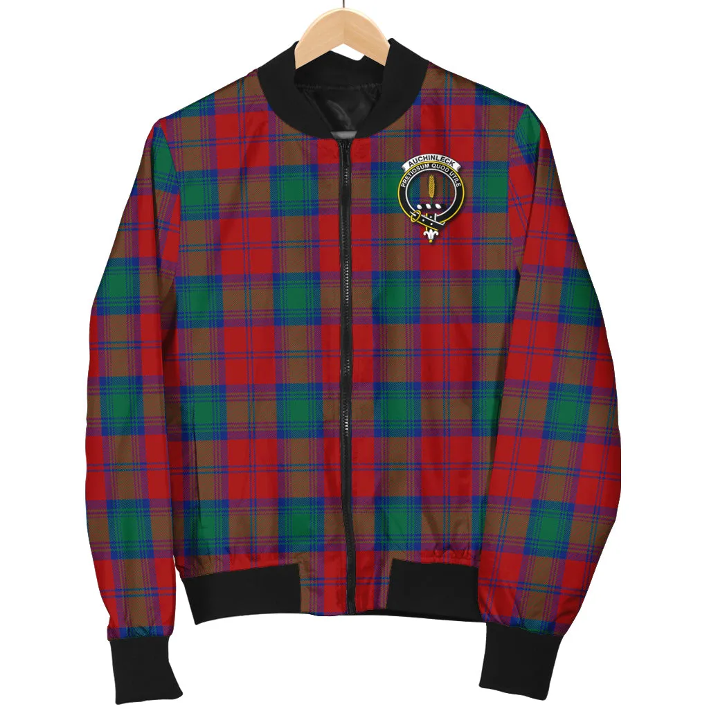 Auchinleck (Affleck) Tartan Bomber Jacket with Family Crest