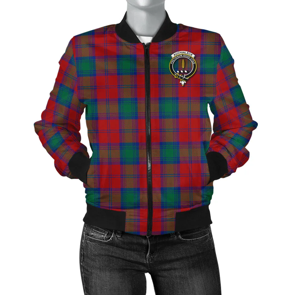 Auchinleck (Affleck) Tartan Bomber Jacket with Family Crest