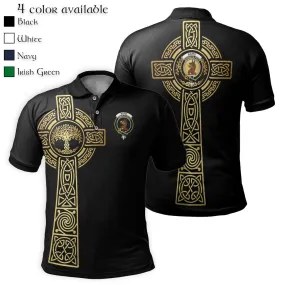 Baird Clan Polo Shirt with Golden Celtic Tree Of Life