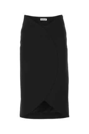 Balenciaga Wrap Midi Pencil Skirt