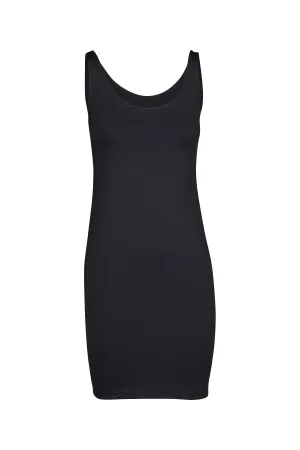 Basic Slip Dress  - Black