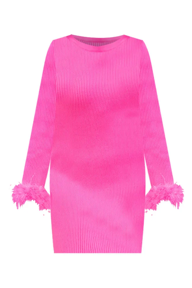 Be There With You Pink Sweater Dress