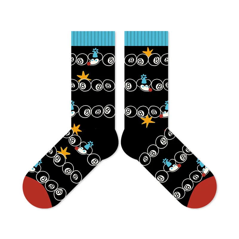 Beligogo Incredible 5-Pack Delightful Black Bean Mouse Mid-Calf Socks