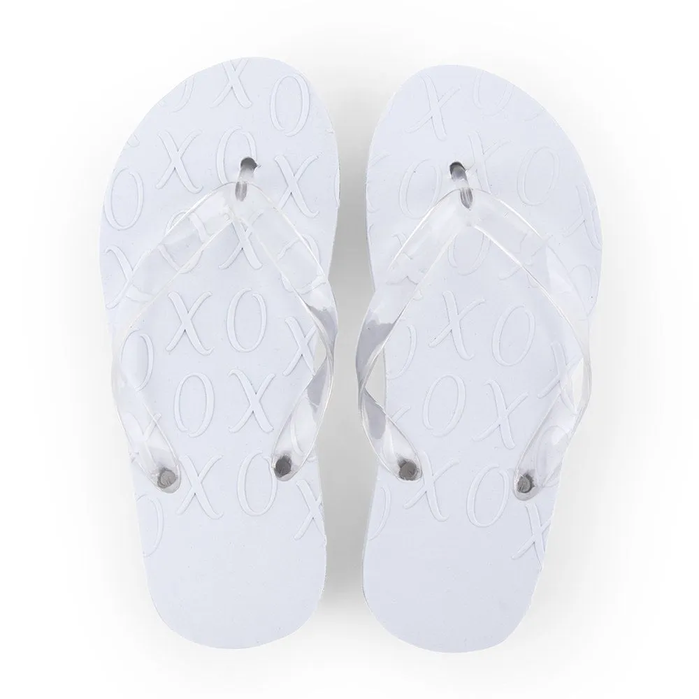 BEST DAY EVER WEDDING FLIP FLOPS - IVORY WHITE