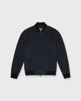 Bomber Jacket in Navy Dry Waxed Cotton