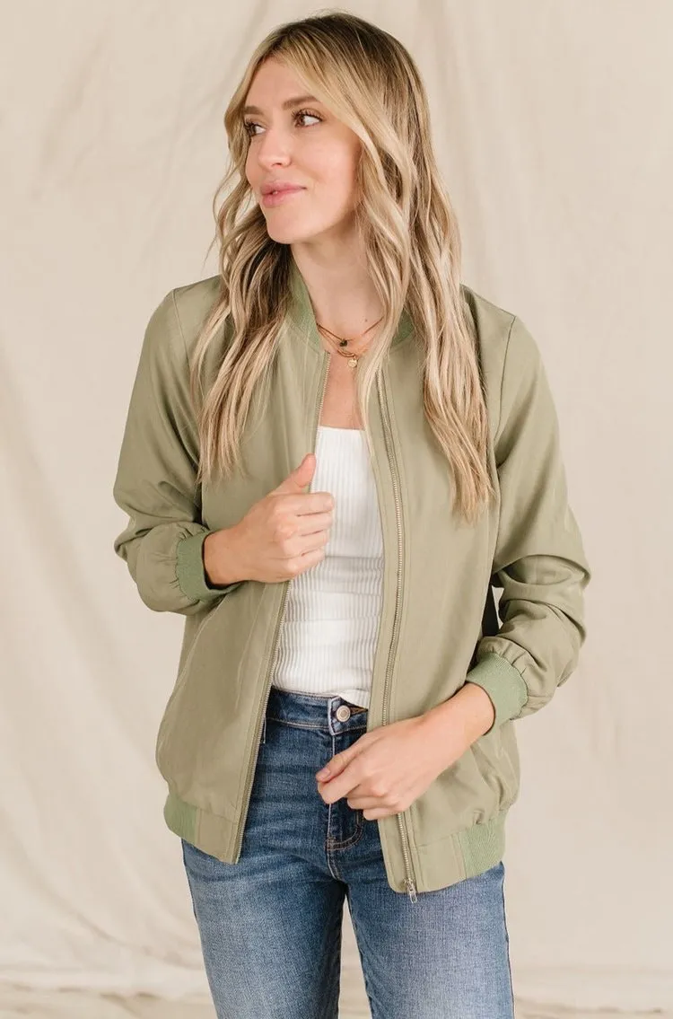 Bomber Jacket - Sage Green