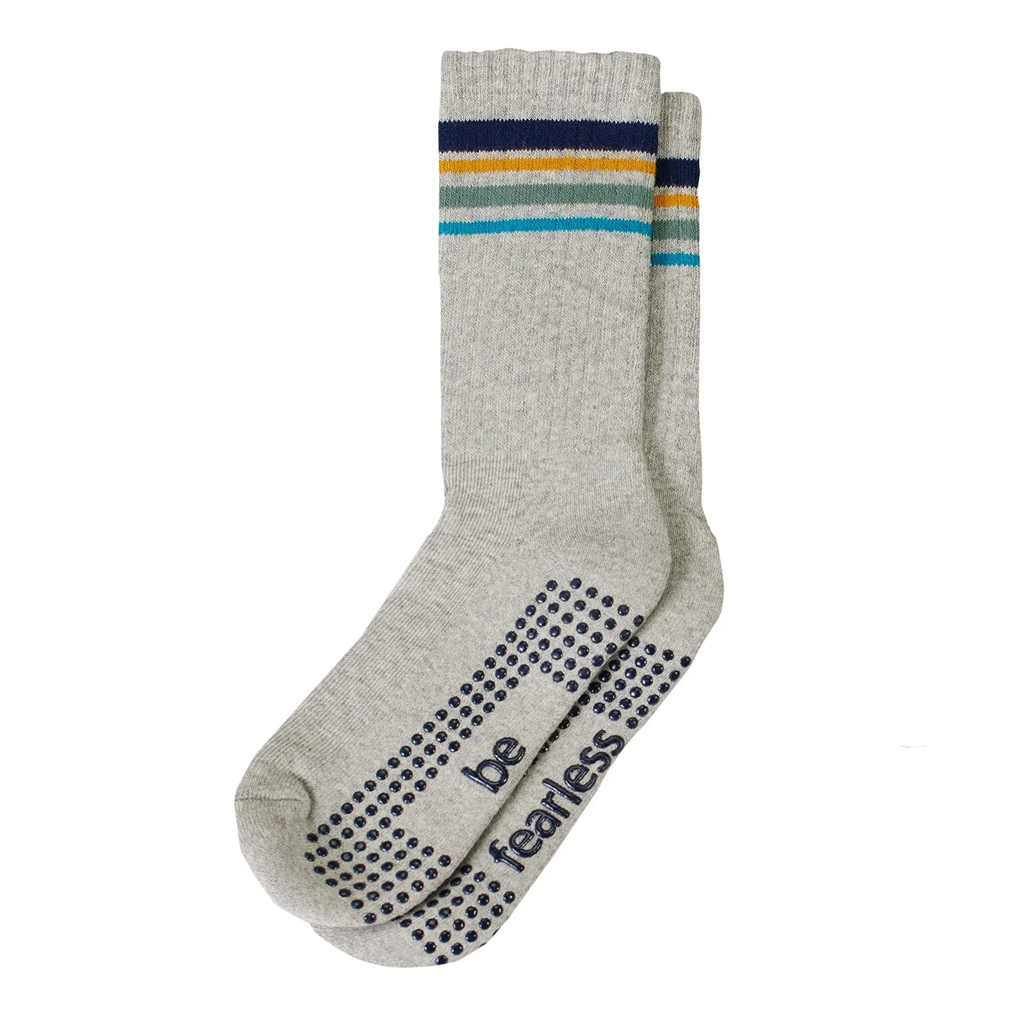 Boys 2 Pack Grip Crew Socks 4T-6T (Kevin)