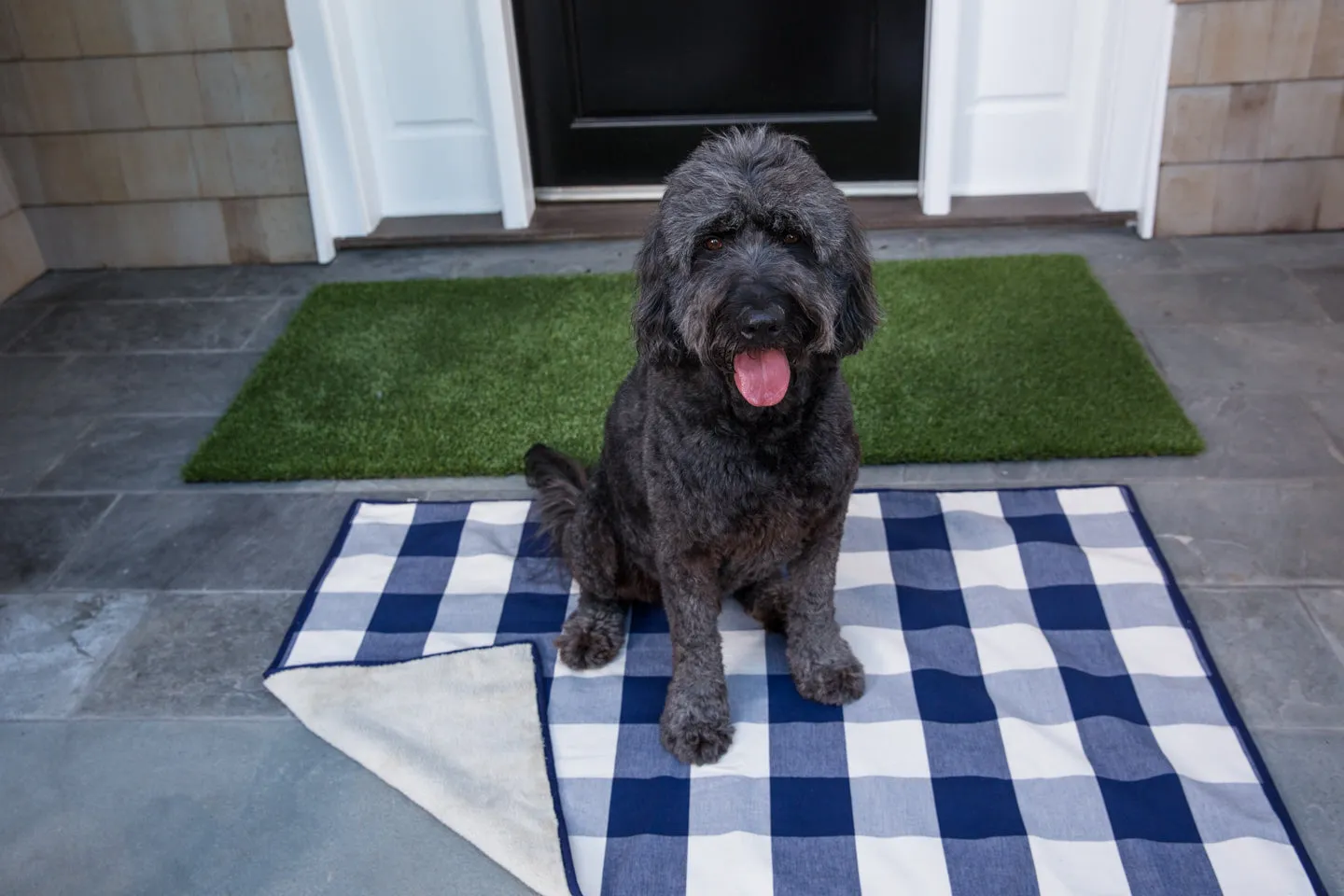 Buffalo Check Navy Blanket