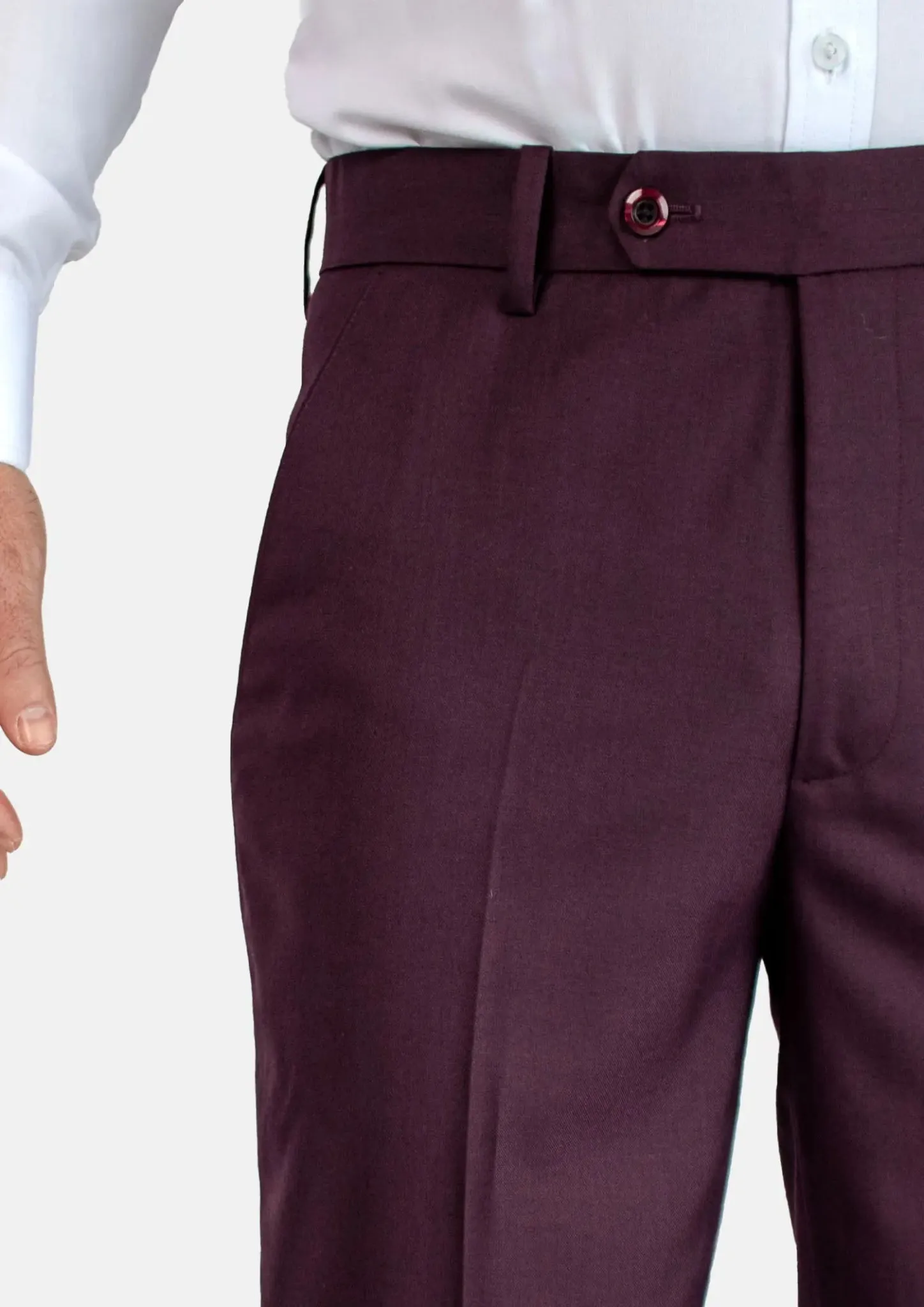 Burgundy Sharkskin Pants