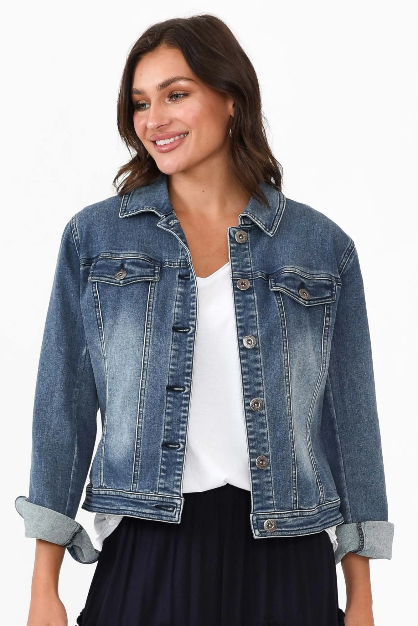 Camille Dark Denim Jacket