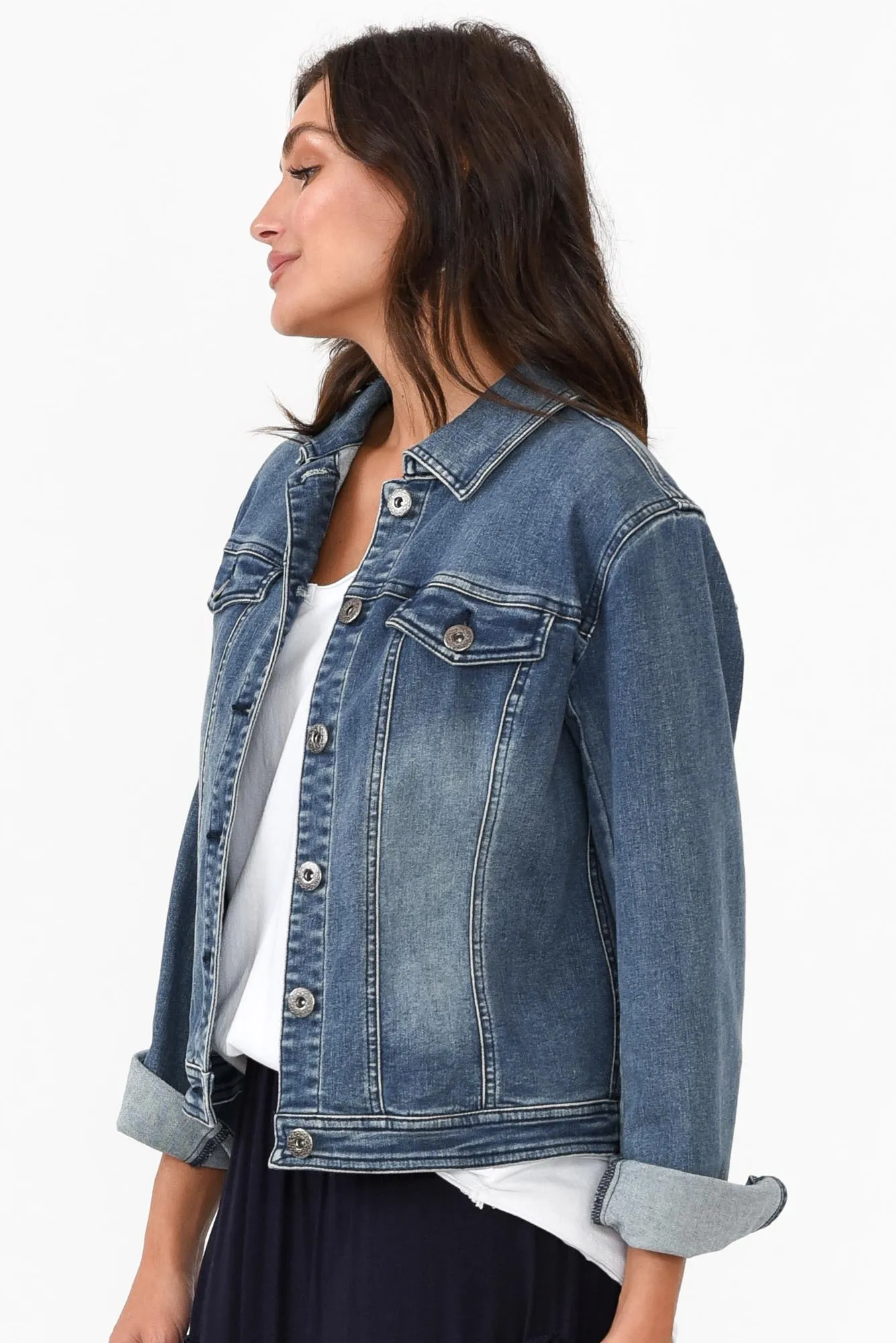 Camille Dark Denim Jacket