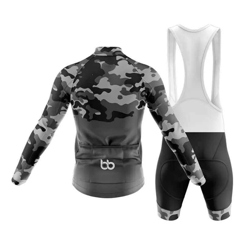 Camouflage Neck Club Cycling Kit (V1) (Grey)