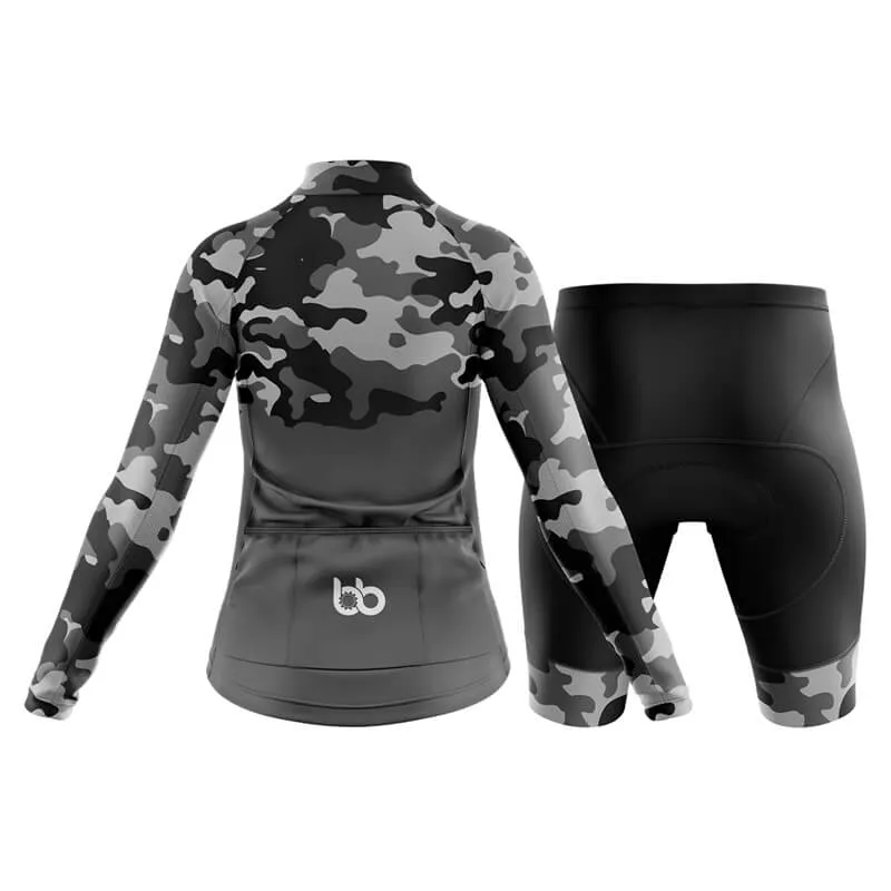 Camouflage Neck Club Cycling Kit (V1) (Grey)