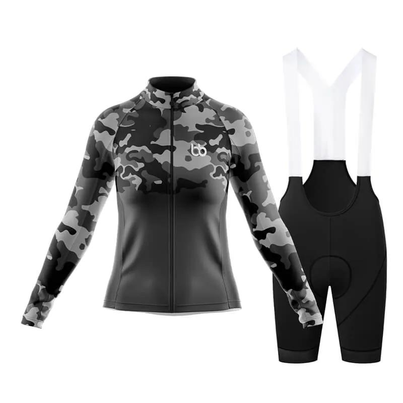 Camouflage Neck Club Cycling Kit (V1) (Grey)