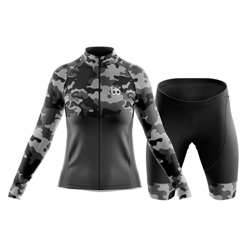 Camouflage Neck Club Cycling Kit (V1) (Grey)