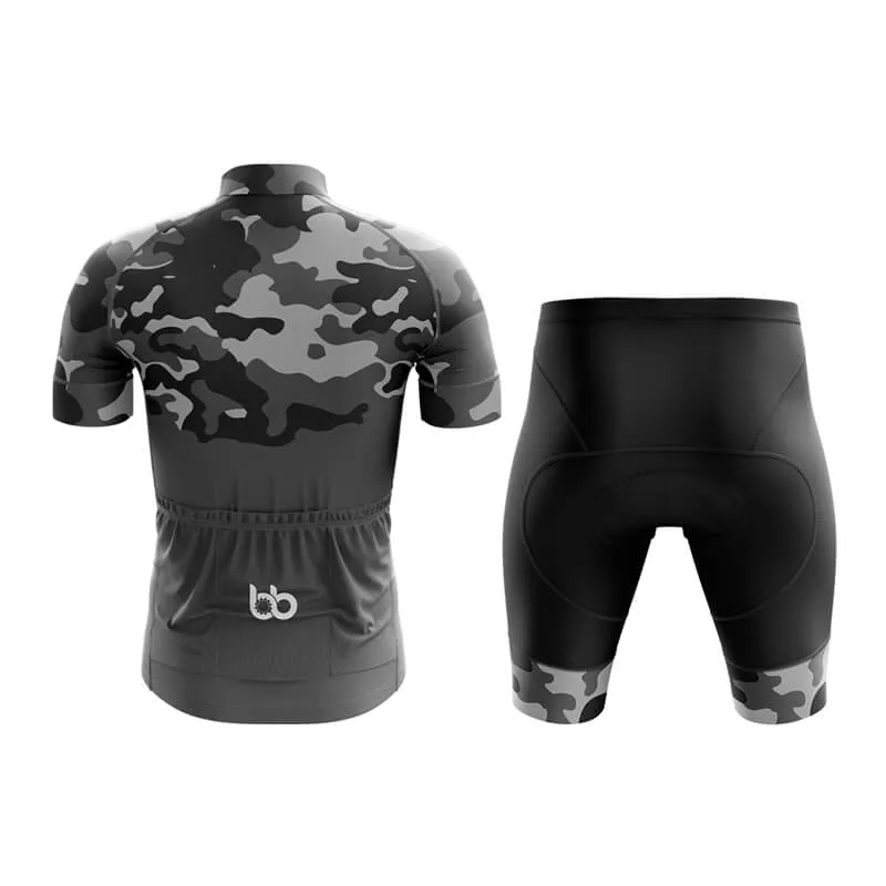 Camouflage Neck Club Cycling Kit (V1) (Grey)