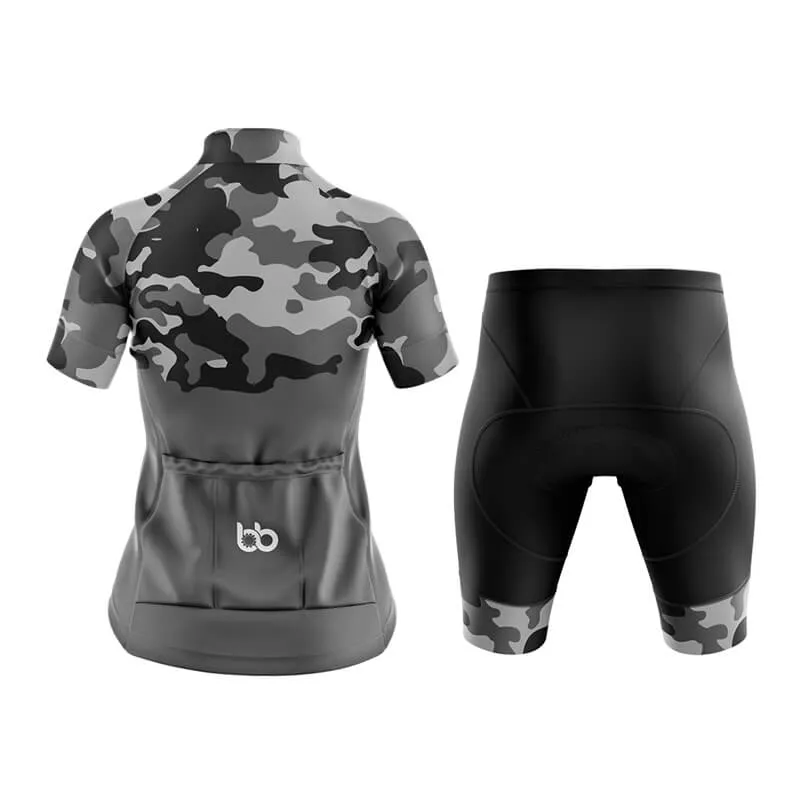 Camouflage Neck Club Cycling Kit (V1) (Grey)