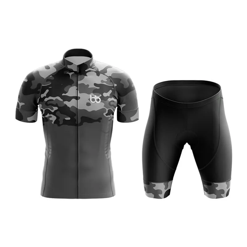 Camouflage Neck Club Cycling Kit (V1) (Grey)