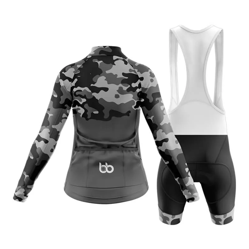 Camouflage Neck Club Cycling Kit (V1) (Grey)