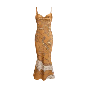 CARTE LUCAYOS DRESS-BROWN