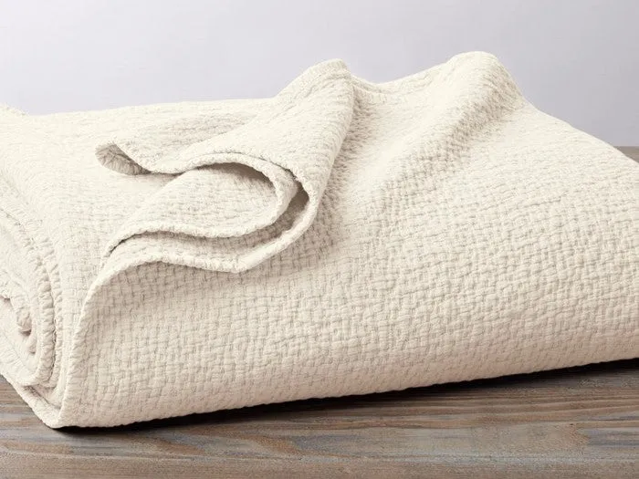 Cascade Organic Matelasse Blanket