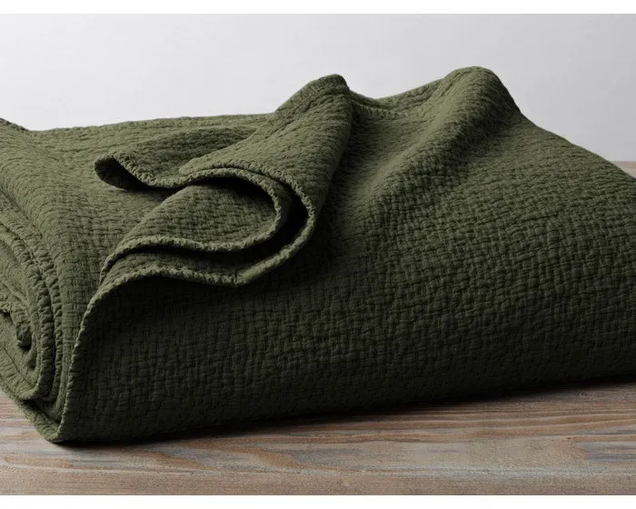 Cascade Organic Matelasse Blanket