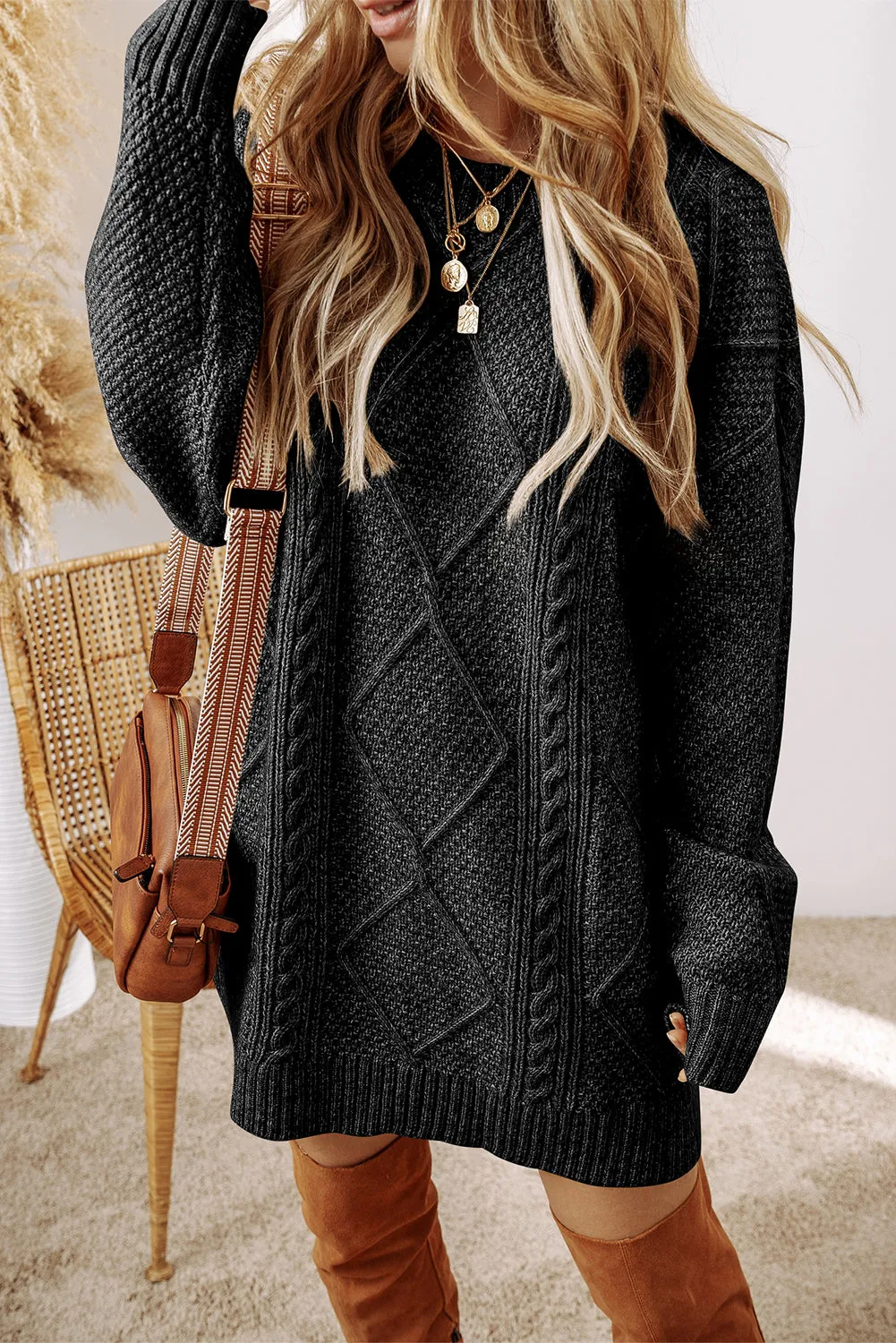 Cassidy Knit Loose Fit Sweater Dress