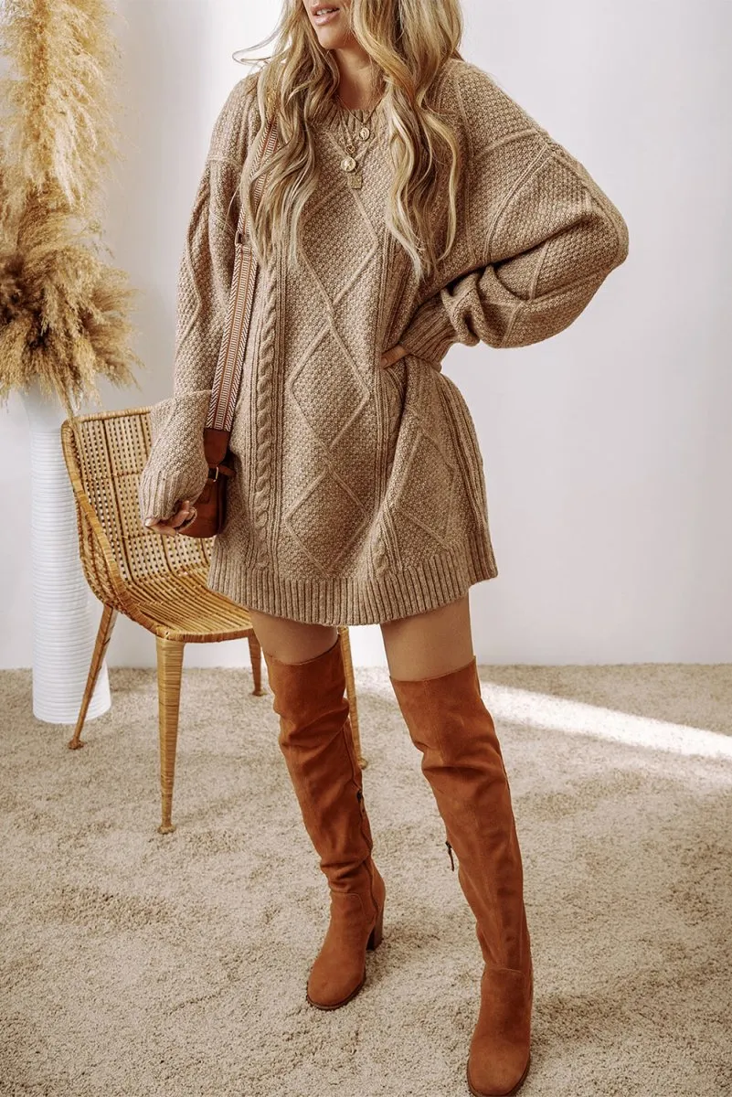 Cassidy Knit Loose Fit Sweater Dress