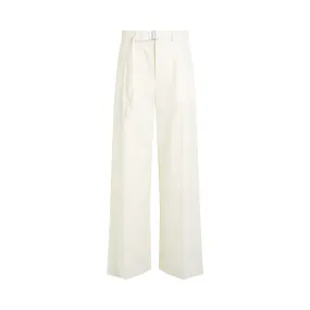 Chalk Stripe Pants in Off White