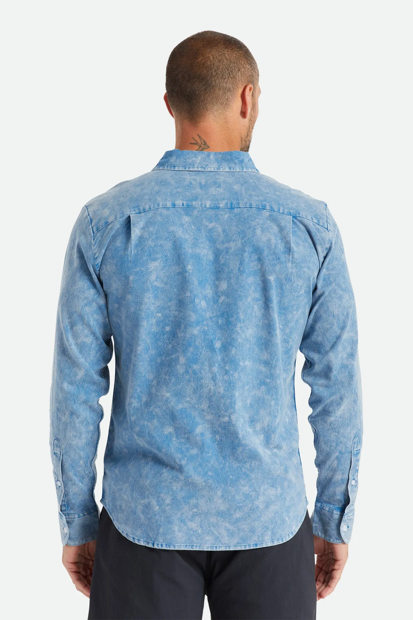 Charter Oxford L/S Woven - Sky Blue Sun Wash