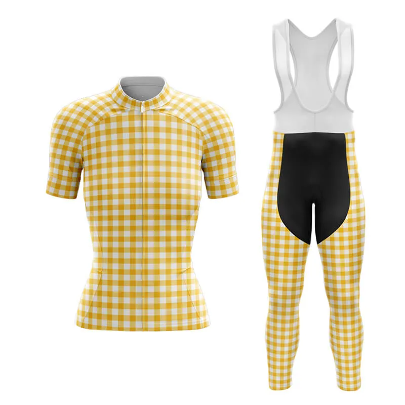 Checkered (Yellow) Club Cycling Kit