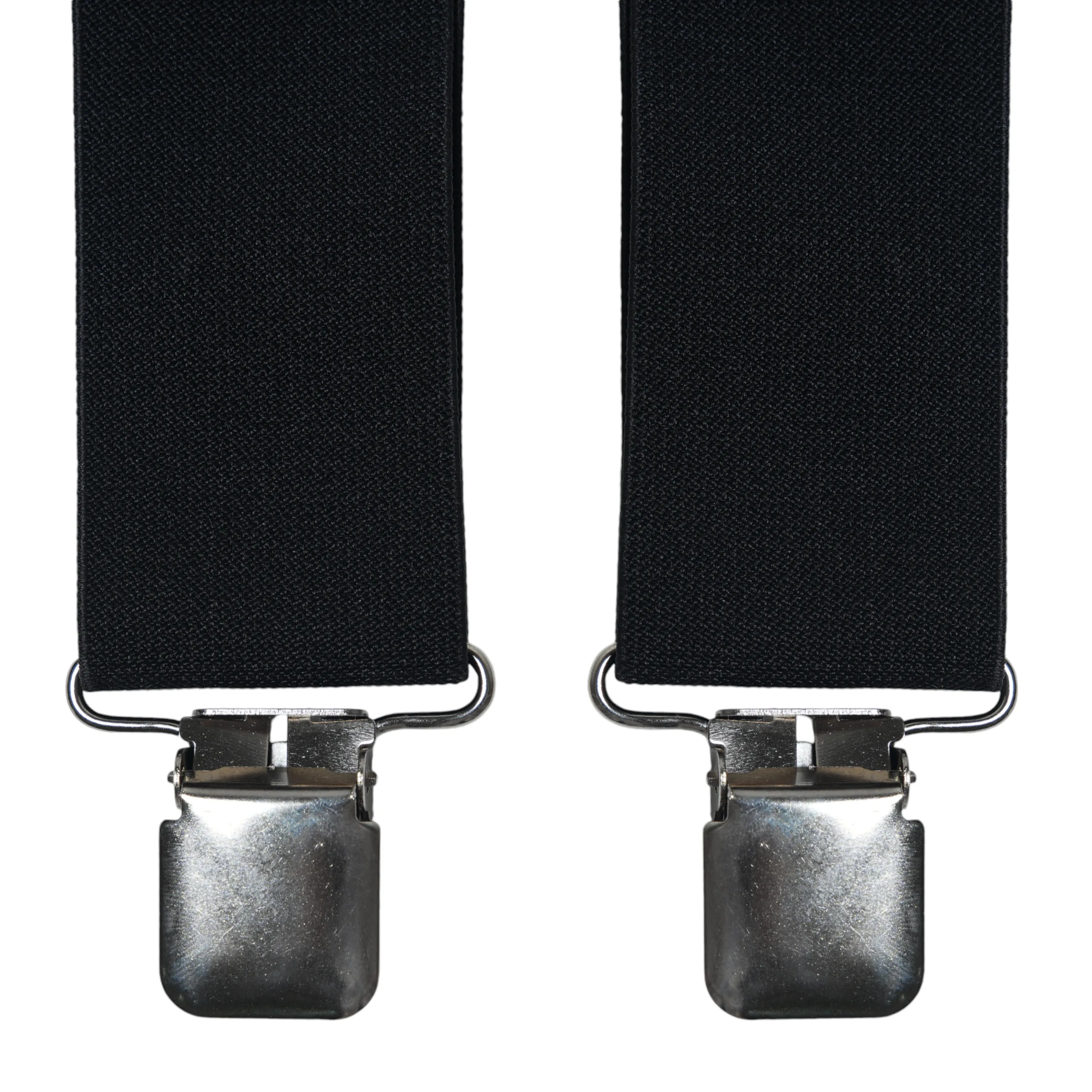 Chokore X-shaped Elastic Suspenders with Metal Clips (Black)