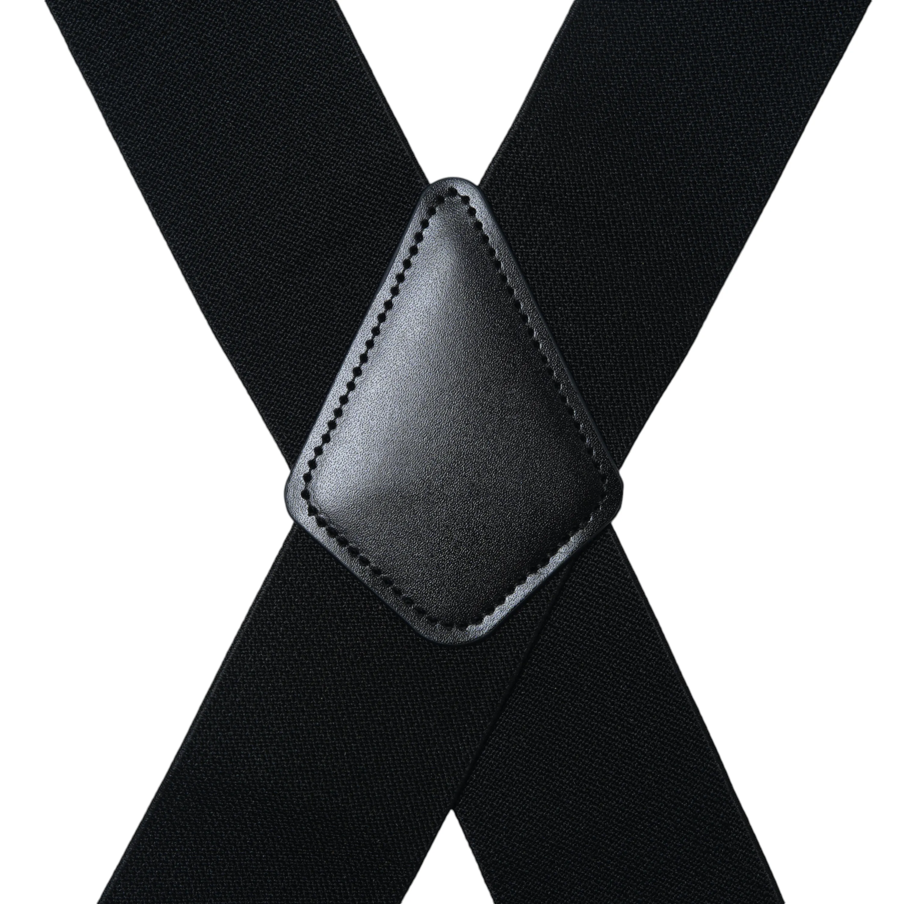 Chokore X-shaped Elastic Suspenders with Metal Clips (Black)