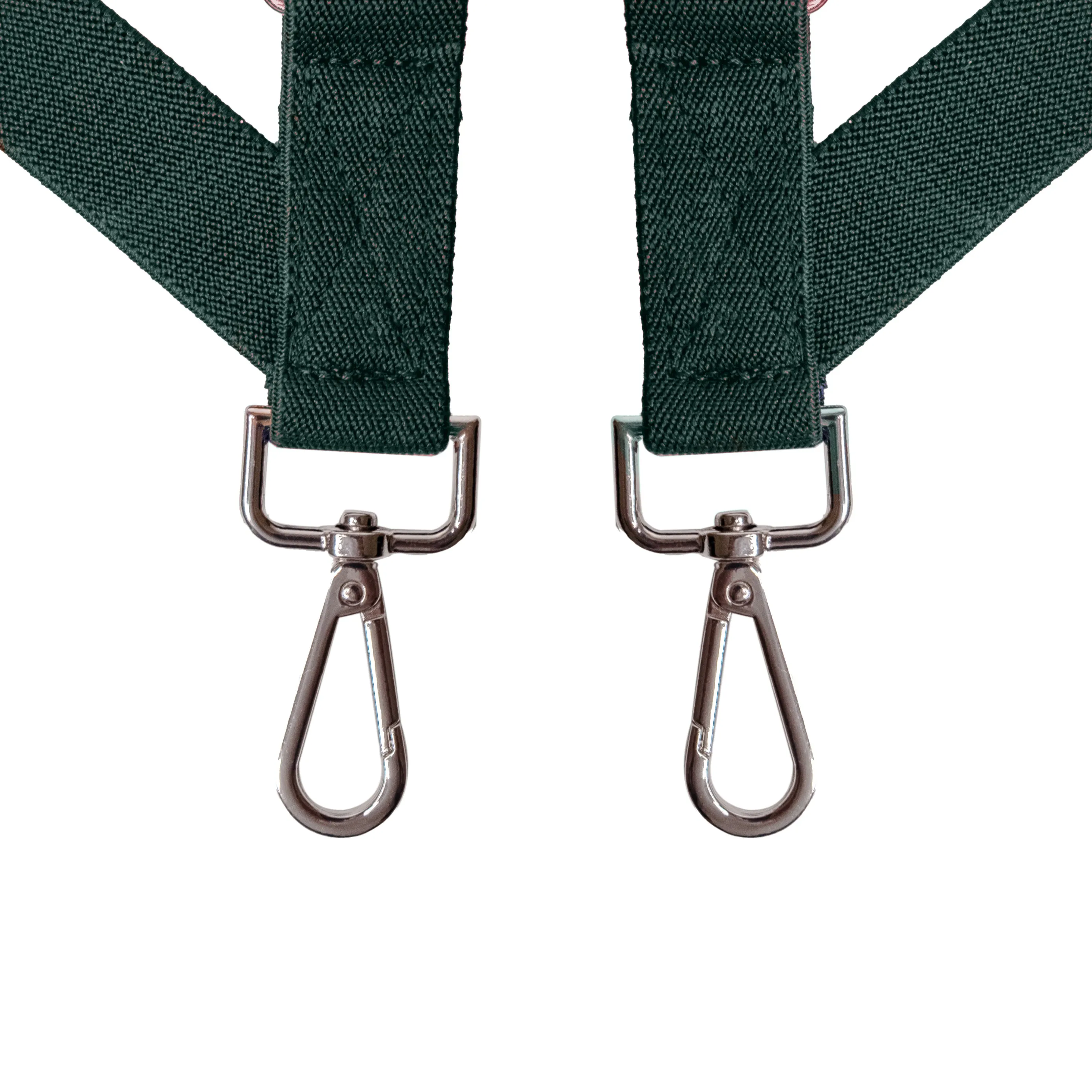 Chokore X-shaped Snap Hook Suspenders (Dark Green)